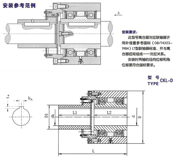 CKL-D滾柱單向離合器結(jié)構(gòu)圖 CKL-D滾柱單向離合器結(jié)構(gòu)圖